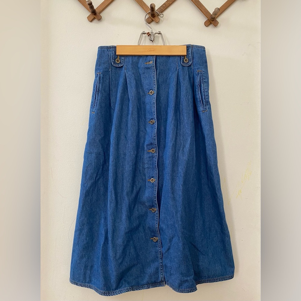 Chambray Midi Skirt